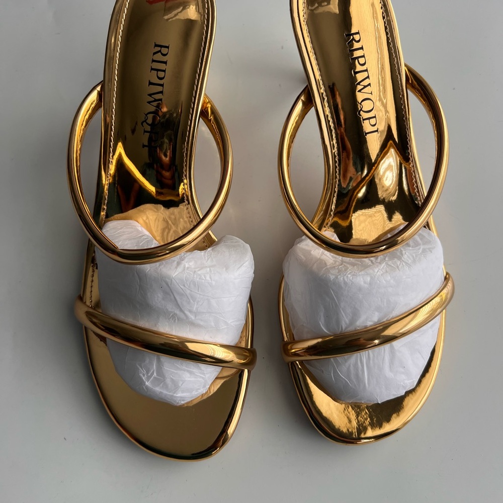 RIPIWQI Gold Women's Heels